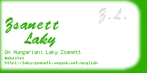 zsanett laky business card